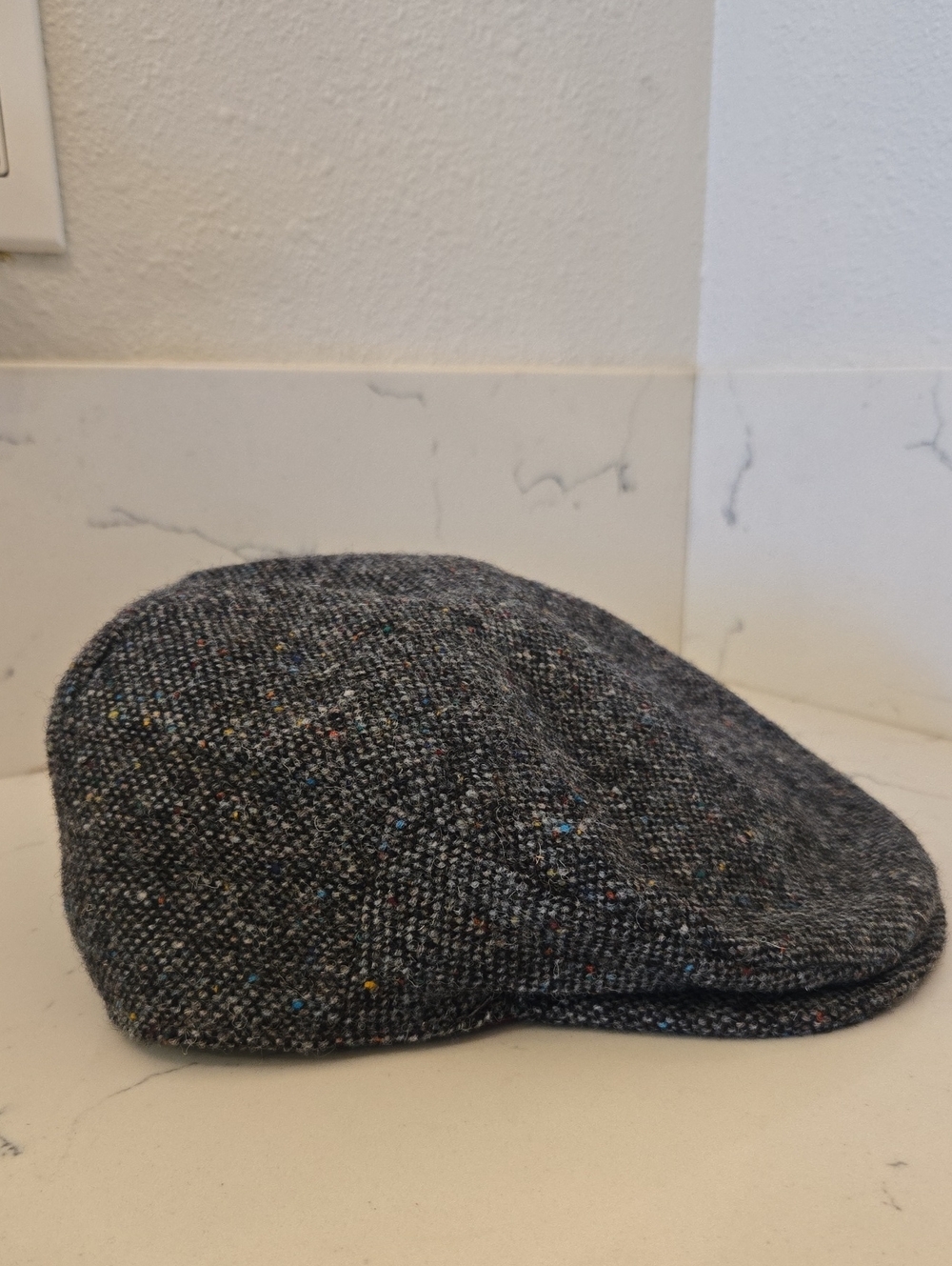 Hanna Hats Of Donegal Irish Wool Tweed Handcrafted Flat Cap Large